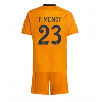 Echipament fotbal Real Madrid Ferland Mendy #23 Tricou Deplasare 2024-25 pentru copii maneca scurta (+ Pantaloni scurti)